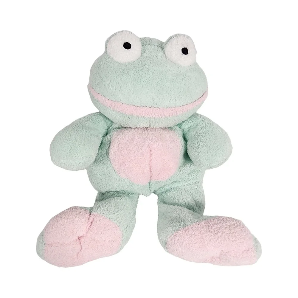 Ty Beanie Babies Mint Green and Pink Frog Plush‎ Stuffed Animal Tylux 10 Inch